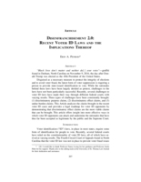 Disenfranchisement 2.0: Recent Voter ID Laws and the Implications Thereof