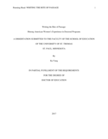 Hmong American Women's Experience in Doctoral Programs