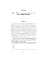 Drug War: International Law and Counter-Narcotics