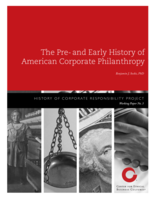 The Pre- and Early History American Corporate Philanthropy