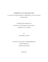 Diversity in an Organization: A Case Study of how Diversity is Addressed in a Multi-National Organization