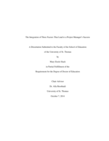 The Integration of Three Factors That Lead to a Project Manager’s Success