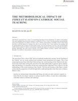 The Methodological Impact of Fides et Ratio on Catholic Social Teaching