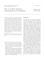 The “I” in ISCT: Normative and Empirical Facets of Integration