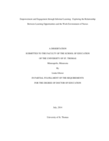 Empowerment and Engagement through Informal Learning: Exploring the Relationship Between Learning Opportunities and the Work Environment of Nurses