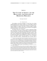 The Culture of Science and the Regulation and Litigation of Biodefense Research