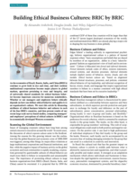 Building Ethical Business Cultures: BRIC by BRIC