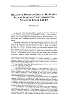 Beautiful Winds of Change: Do Bush's Recent Supreme Court Appointees Mean the End of Face?