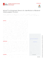 Hybrid two-component sensors for identification of bacterial chemoreceptor function. <em>Applied and Environmental Microbiology</em>