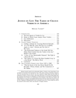 Justice by Lot: The Taboo of Chance Verdicts in America