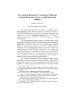 Alternate Realities: Conspiracy Theory and the Constitutional and Democratic Order