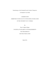 Transitioning to a New Principal From the Teachers' Perspective: An Interpretive Case Study
