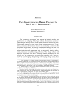 Can Competences Drive Change in the Legal Profession