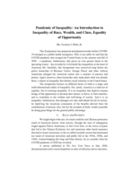 Pandemic of Inequality: An Introduction to Inequality of Race, Wealth, and Class, Equality of Opportunity