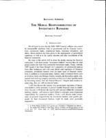 The Moral Responsibilities of Investment Bankers