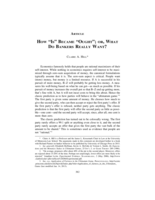 How  Is  Became  Ought ; or, What Do Bankers Really Want?