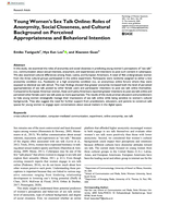Young Women’s Sex Talk Online: Roles of Anonymity, Social Closeness, and Cultural Background on Perceived Appropriateness and Behavioral Intention