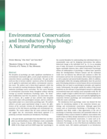 Environmental Sustainability and Introductory Psychology: A Natural Partnership