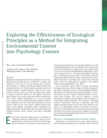 Exploring the Effectiveness of Ecological Principles as a Method for Integrating Environmental Content into Psychology Courses