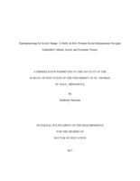 Entrepreneuring for Social Change: A Study on How Women Social Entrepreneurs Navigate Embedded Cultural, Social, and Economic Norms