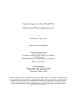 Cultural Competence in School Social Work: A Personal and Professional Learning Curve