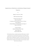 Important Factors in Marital Success and Satisfaction: Marriage Counselors' Perspectives