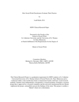 How Social Work Practitioners Evaluate their Practice
