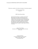 What Factors Contribute to the Identity Development of International Adoptees?