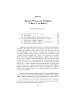 Trade, War, and Terror: A Reply to Bhala