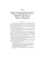 Poverty, Islamist Extremism, and the Debacle of Doha Round Counter-Terrorism: Part One of a Trilogy - Agricultural Tariffs and Subsidies