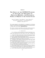 The Impact of the COVID-19 Pandemic on the Care and Treatment of Pregnant, Birthing, and Postpartum People in Prisons in the United States