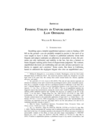 Finding Utility in Unpublished Family Law Opinions