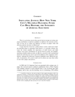 Insulating Justice: How New York City's Multiple-Matching Funds Can Help Restore the Integrity of Judicial Elections