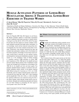 Muscle Activation Patterns of Lower Body Musculature Among Three Traditional Lower Body Exercises in Trained Women