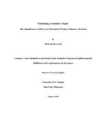 Fashioning a Feminist Utopia: The Significance of Dress in Charlotte Perkins Gilman's HERLAND