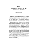 Professional Identity and the Contours of Prudence