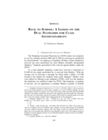 Back to School: A Lesson on the Dual Standards for Class Ascertainability