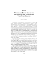 Wholesale-Level Clemency: Reconciling the Pardon and Take Care Clauses
