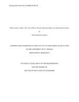 Black Leaders in Blue: The Career Path of African-American Senior Law Enforcement Leaders