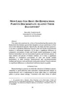 Mom Likes You Best: Do Homeschool Parents Discriminate against Their Daughters