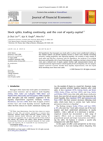 Stock Splits, Trading Continuity, and the Cost of Equity Capital
