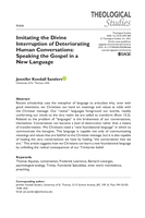 Imitating the Divine Interruption of Deteriorating Human Conversations: Speaking the Gospel in a New Language