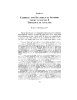 Catholic and Evangelical Supreme Court Justices: A Theological Analysis