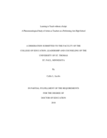 Learning to Teach without a Script: A Phenomenological Study of Artists as Teachers at a Performing Arts High School