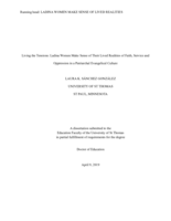 Living the Tensions: Ladina Women Make Sense of Their Lived Realities of Faith, Service, and Oppression in a Patriarchal Evangelical Culture