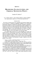 Recidivism, Incapacitation, and Criminal Sentencing Policy