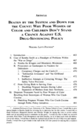 Beaten by the System and Down for the Count: Why Poor Women of Color and Children Don't Stand a Chance Against U.S. Drug-Sentencing Policy