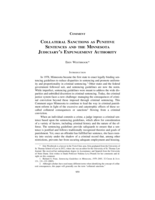 Collateral Sanctions as Punitive Sentences and the Minnesota Judiciary's Expungement Authority