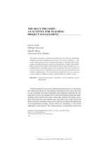 The sky's the limit: An activity for teaching project management: an experiential learning activity