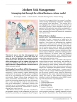 Modern Risk Management: Managing risk through the ethical business culture model
